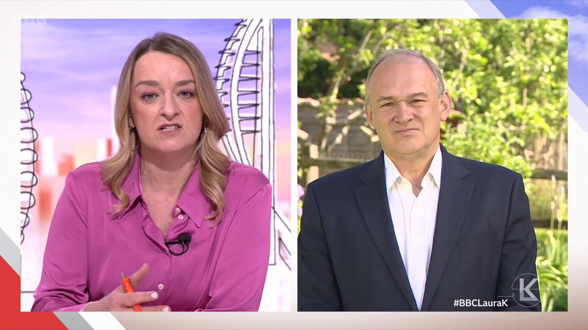 "I'm proud it's the Liberal Democrats taking on Reform" Liberal Democrat leader Ed Davey says his party is going to "hold Reform to account" on local councils #BBCLauraK