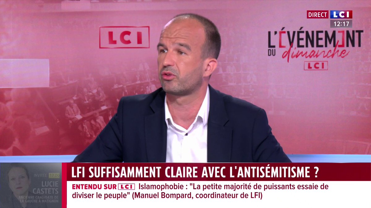 🗣️ "Sur la caractérisation du terme "sioniste", je dis attention, on a le droit en France de contester le sionisme. Ça ne fait pas de quelqu'un qui le dénonce un antisémite" déclare Manuel Bompard ▶️ Marie Chantrait