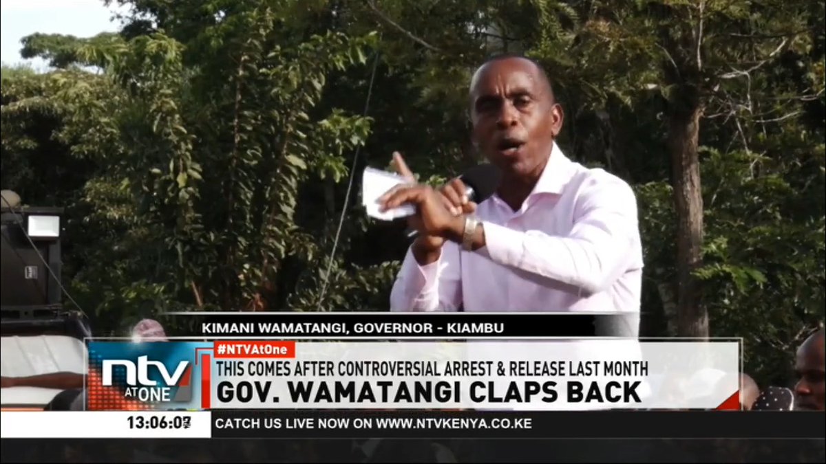 Wamatangi Claps Back: Kiambu governor Kimani Wamatangi has declared himself a marked man. Wamatangi claims traps have been set to hound him from office. He links his woes to his firm stance against public land grabbing and misuse of county funds. #NTVatOne Elijah Ouko