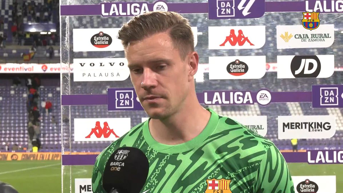 🎙️ MARC TER STEGEN: “It was a very tough game, they didn't have anything to lose. I think when we conceded the first goal, we had to react somehow. I think we did at the end of the first half and then later in the second we knew we had to do something more.” #ValladolidBarça