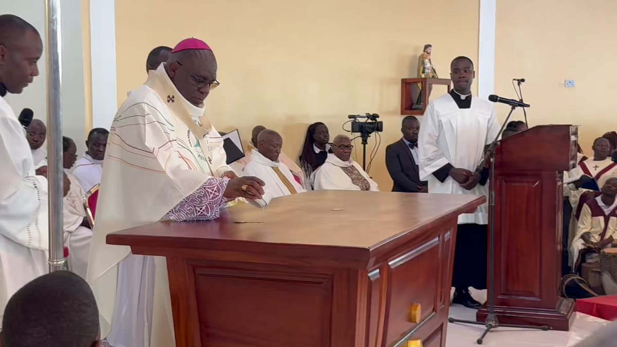 The richness of the Catholic Church rests partly in her aesthetics and rites that have endured since she was founded. Her is Archbishop Paul Ssemogerere consecrating the new altar at Kasenge Parish. Very gripping!