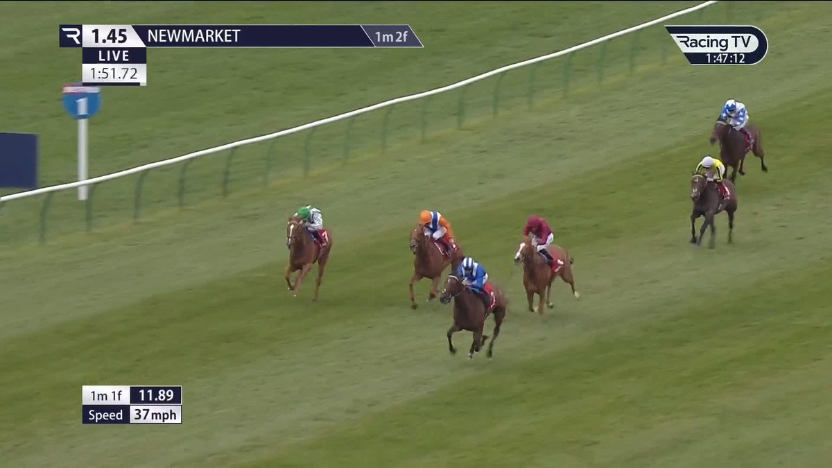 Strong in the market and the same in the race 💪 Falakeyah shows her Pretty Polly Stakes rivals a clean pair of heels under a bold ride from Jim Crowley. Is she an Oaks filly in the making? 🟦⬜️ Shadwell Farm | Owen Burrows | Betfred