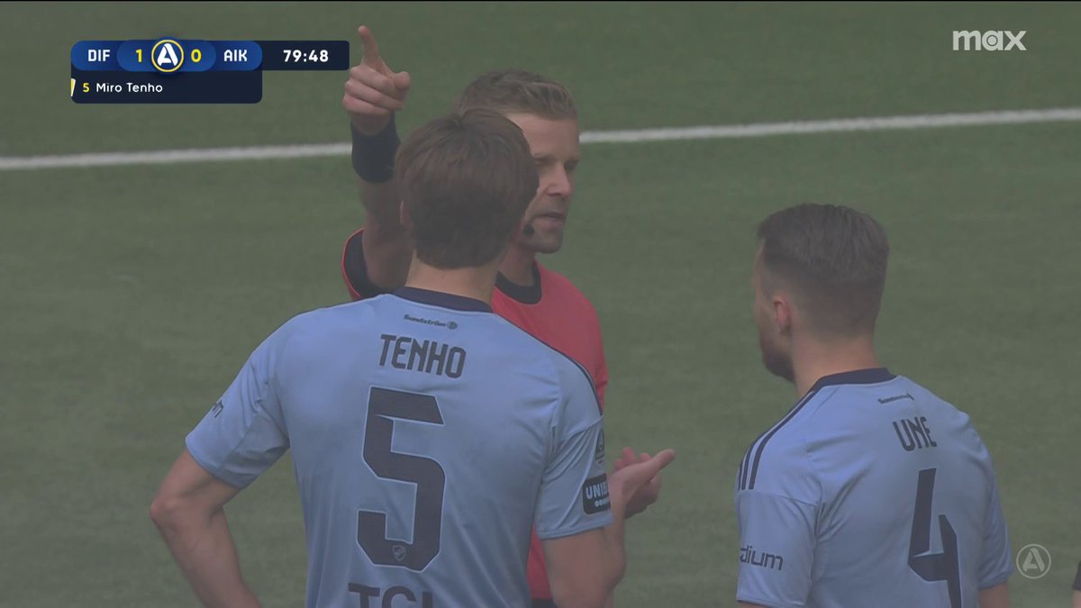 Miro Tenho får sitt andra gula kort och visas ut 🟥 📲 Se matchen på Max