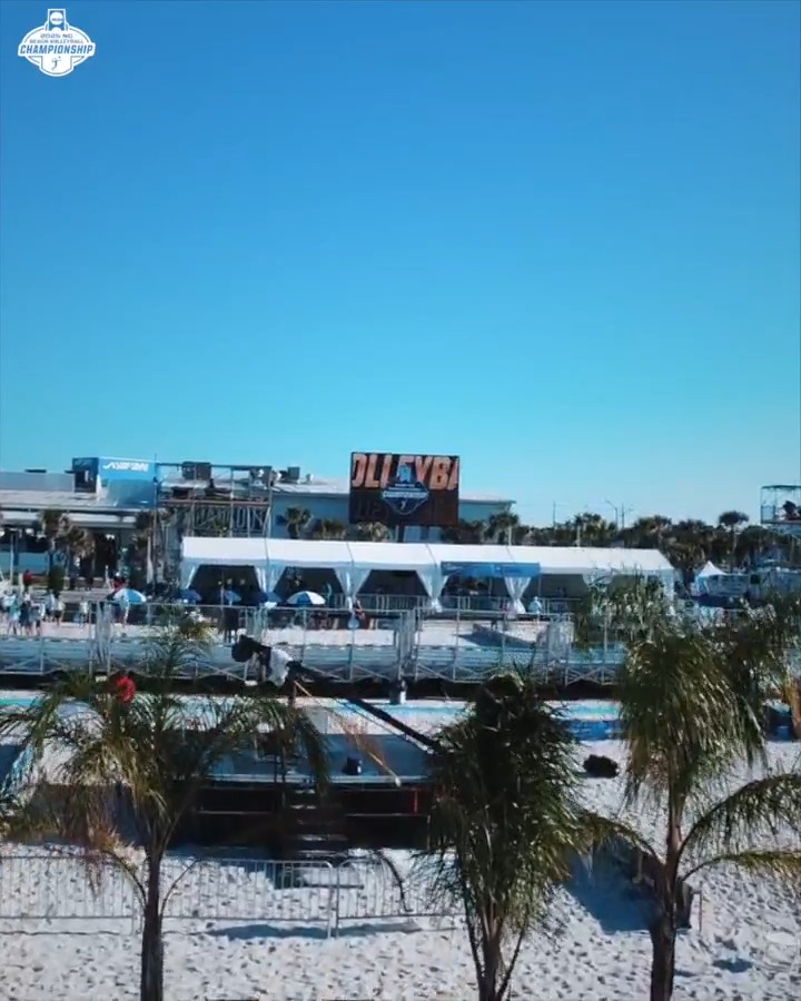 The stage is set 🤩 #NCAABeachVB