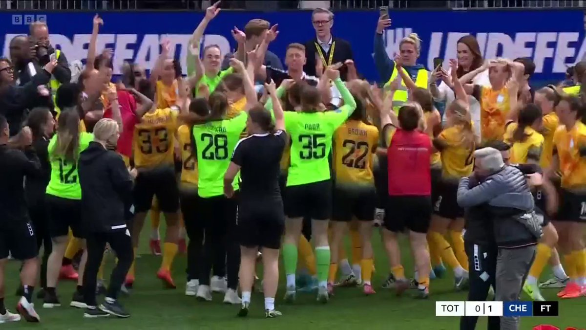 ABSOLUTE SCENES! 🎉 London City Lionesses will play their football in the #WSL next season. #BBCFootball