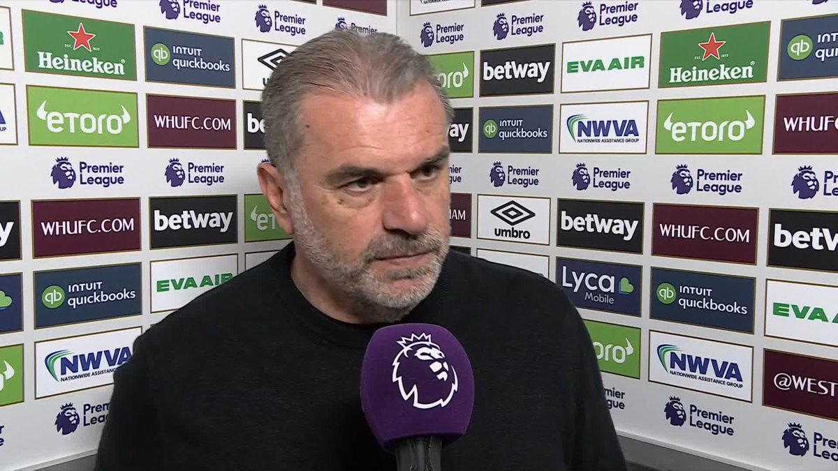 Ange Postecoglou reacts to Spurs' 1-1 draw with West Ham and gives an update on Dominic Solanke and James Maddison ⤵