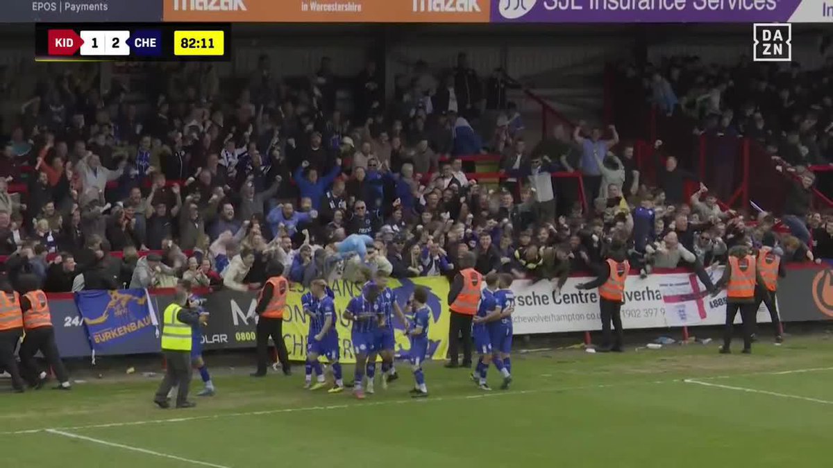 SCENES in that Chester FC away end 🤯 #TheVanarama | National League on DAZN