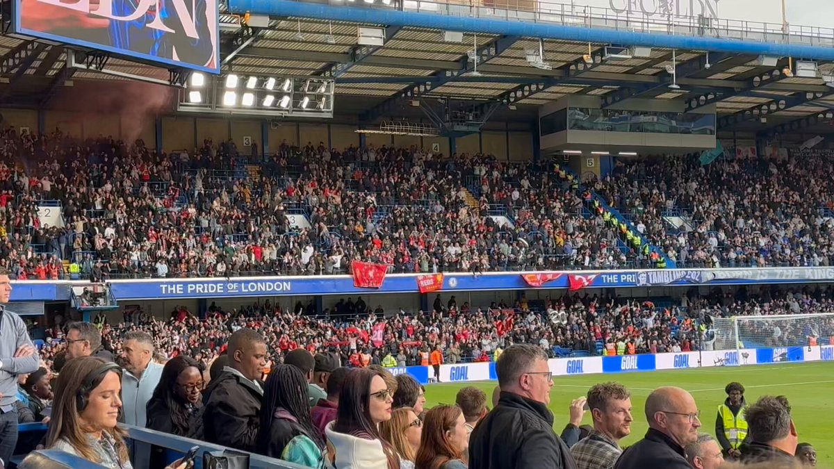 This was the away end after Palmer had made it 3-1. 😅