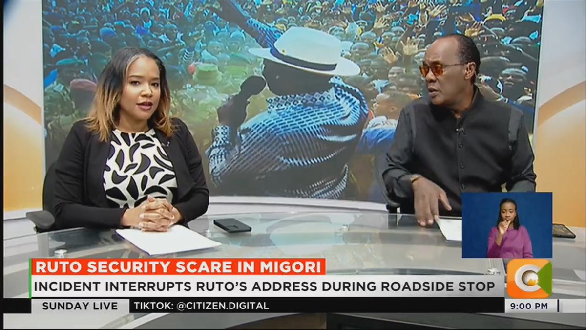 Ruto Security Scare In Migori: 3 arrested after shoe is hurled at President Ruto in Kehancha Incident interrupts Ruto’s address during roadside stop Ruto was in Migori to launch affordable housing project #CitizenSundayLive Jeff Koinange, MBS Olive Burrows
