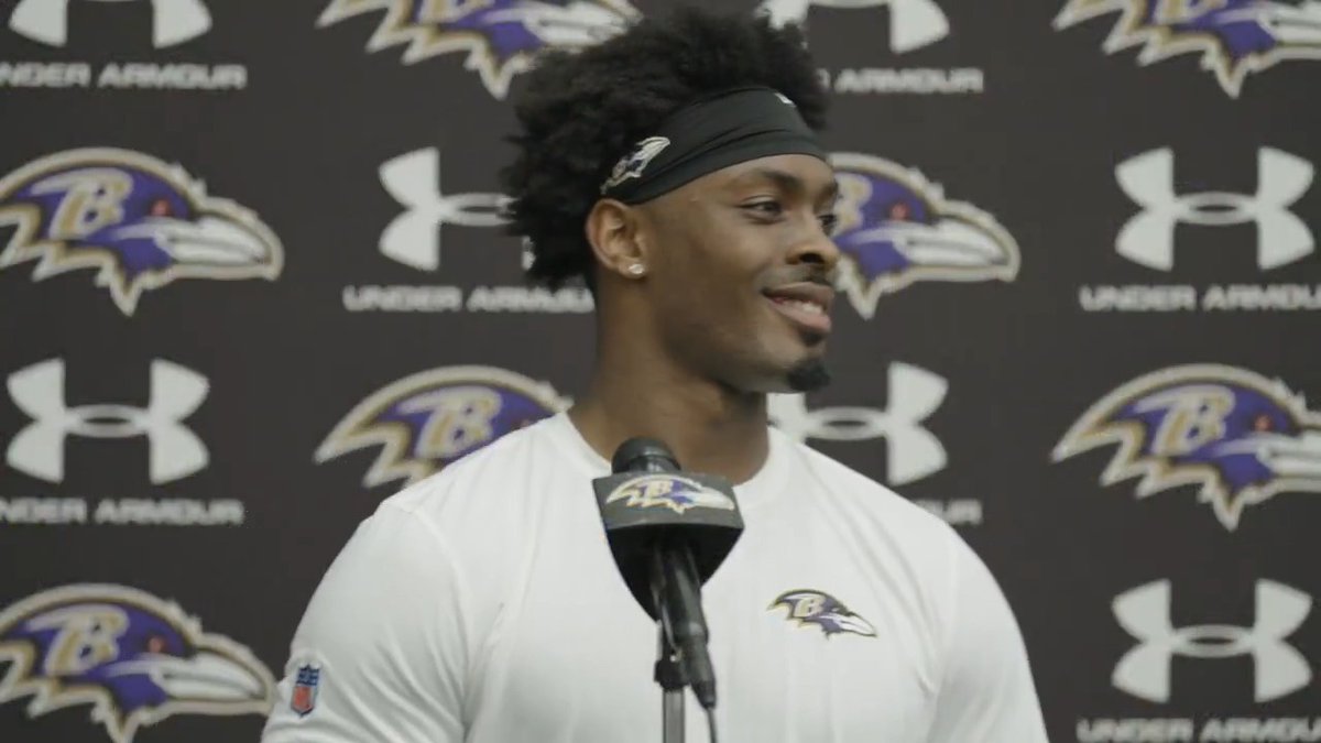 Malaki Starks addresses the media. malaki starks