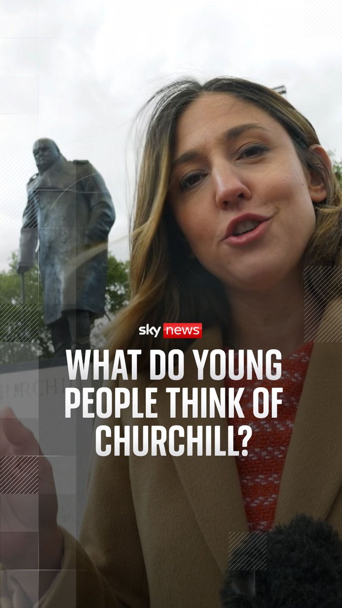 Sky's @WizBates asks young people what they think of Winston Churchill after Reform UK's chairman claimed younger generations are being taught "to hate their country". Read more ➡️