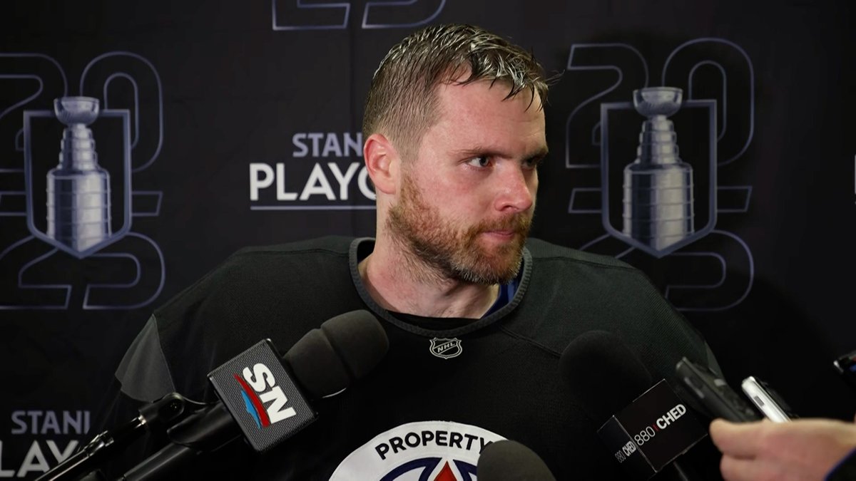 "Everything is magnified when we play Vegas. We gotta be detailed &amp; limit our mistakes cause they're a well-rounded team with basically everything. It's gonna be an exciting challenge." Calvin Pickard on the #Oilers facing the Golden Knights. Enterprise | #LetsGoOilers