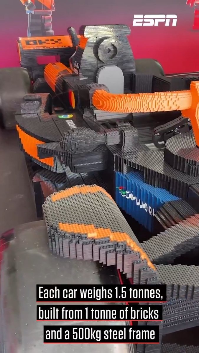 The Lego F1 cars reach a top speed of 20km/h 🤯
