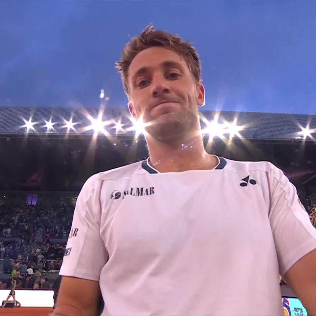 "I don't know what to write" 😂 Casper Ruud #MMOpen