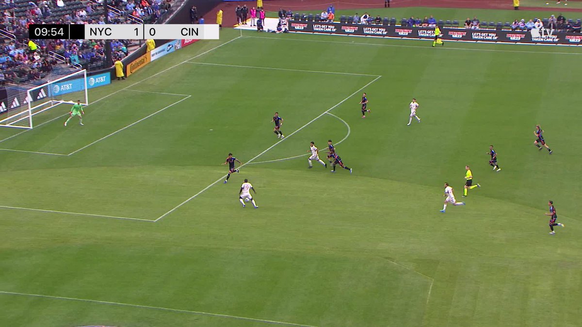 Precision strike from Julián Fernández to give New York City FC the lead inside 10 minutes. 🎯 📺 #MLSSeasonPass:
