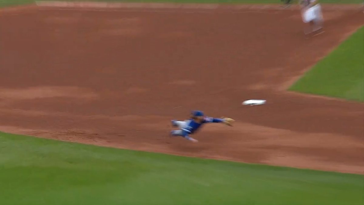 Bobby Witt Jr. with an impressive diving stop to turn two! 😱