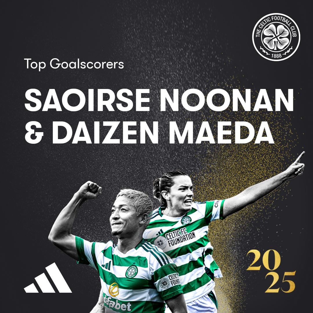 🏆 Next up at the #CelticPOTY Awards, it’s the Top Goalscorer's sponsored by @Adidas! 🎯 ⚡️ Daizen Maeda 🇮🇪 Saoirse Noonan Congratulations to both 👏 Celtic FC Women | #CelticFC🍀🏆