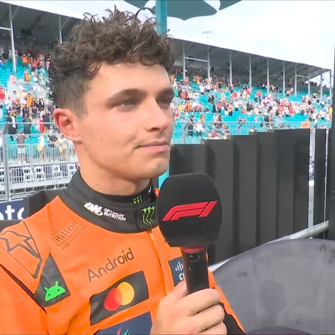 "If I don't go for it people complain, if I go for it people complain" 🗣️ Lando on his battle with Max and his P2 in Miami ⚔️