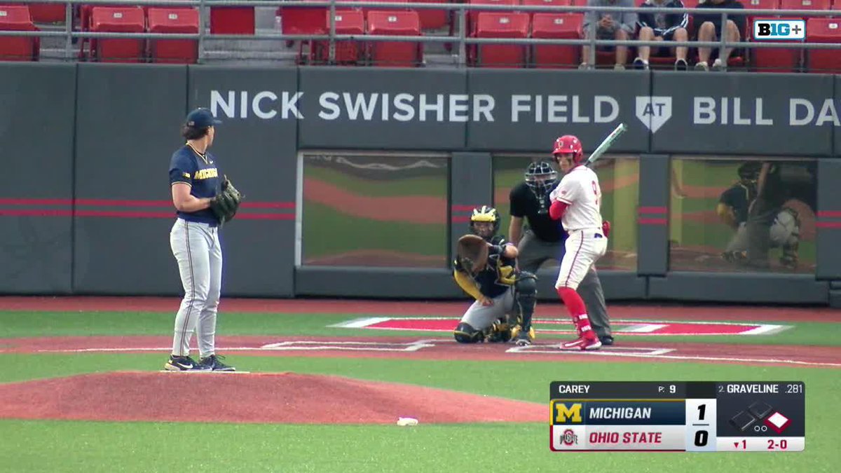 TATE. CAREY. Double play in the first! #GoBlue