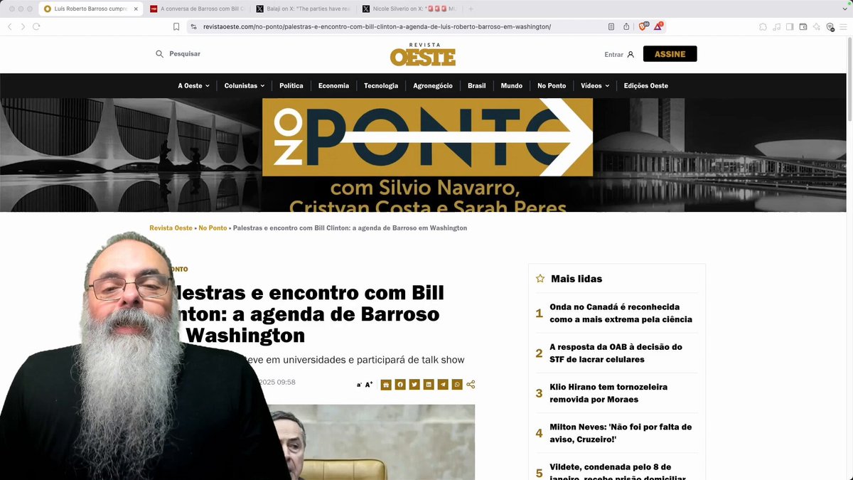 BARROSO, com medo do TRUMP, procura BILL CLINTON para CONVERSAR mas CLINTON não AJUDA NADA