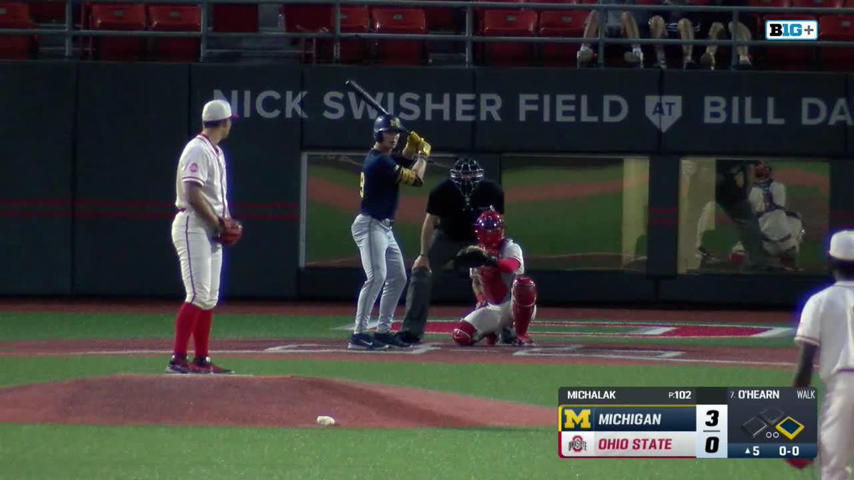 OFF THE POLE! Keegan O'Hearn with his second home run of the day! #GoBlue