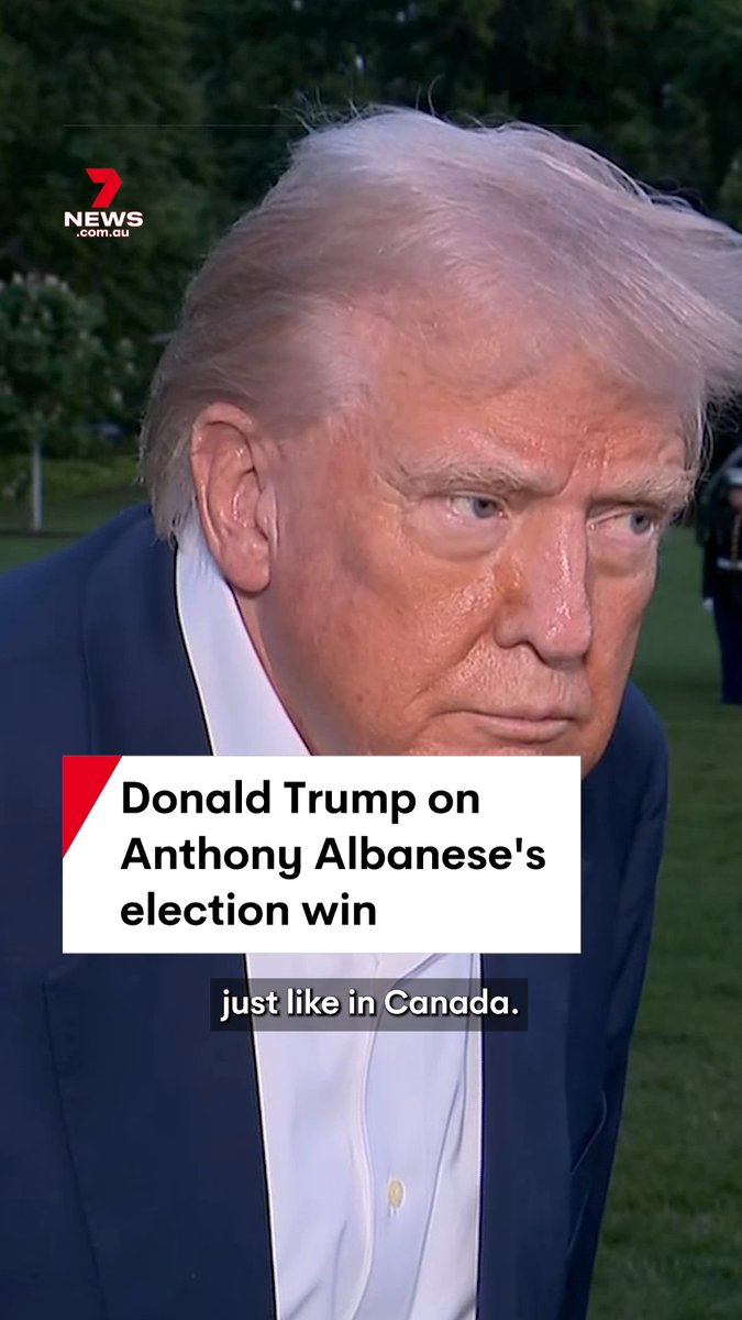 US President Donald Trump has reacted to Labor's election win, calling Anthony Albanese "very good" and a "friend of mine," and declaring he has "no idea" who ran against the prime minister. #7NEWS