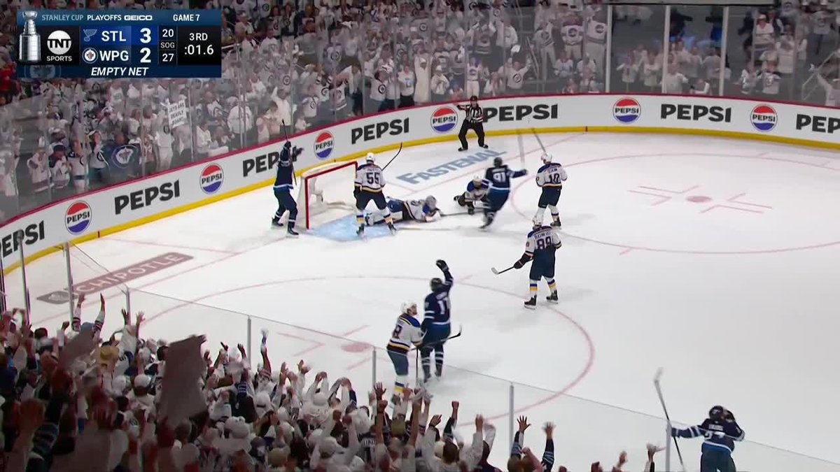 THE JETS TIE IT WITH 1.6 SECONDS LEFT IN THE GAME 🤯 PANDEMONIUM IN WINNIPEG, WE GOT GAME 7 OVERTIME 😱