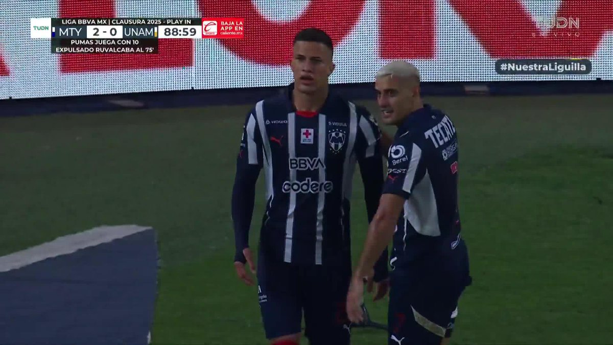 Así narramos para TUDN MEX el gol de Nelson Deossa para el 2-0 de Rayados vs PUMAS