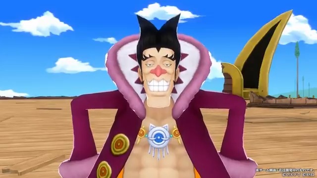 【新キャラ紹介】 ■フォクシー海賊団/船長 フォクシー 緑属性/ディフェンダー 『ノロノロビーム』で敵に「ノロノロ状態」を付与🌀 敵をゆっくりよろけさせて隙を作るとともに、スキルや回避のクールタイム追加など強烈な妨害効果を与えるぞ! #バウンティラッシュ #ONEPIECE