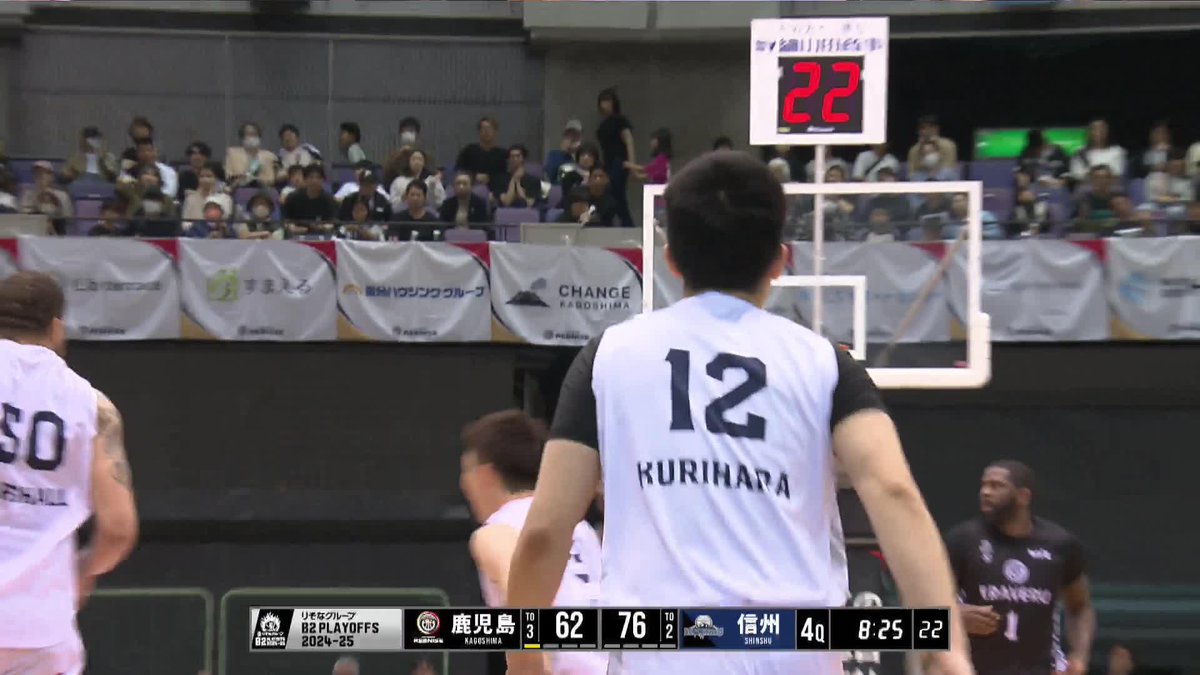 プレーオフでは50%越えの成功率！ 信州#12 栗原が今日4本目の3Pシュート👌 Louis Kurihara 信州ブレイブウォリアーズ 📡バスケットLIVEで生配信中 #Bリーグ #りそなグループ #B2プレーオフ