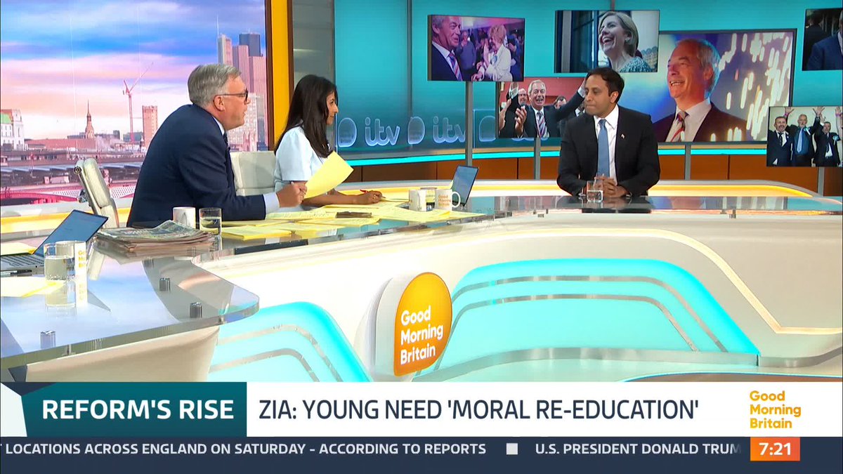 'What impact do you think Andrew Tate is having on the moral well-being of young men?' Ed Balls challenges Reform UK chairman Zia Yusuf about whether Reform UK would push social media platforms to remove Andrew Tate after Mr Yusuf said young people need 'moral re-education'.