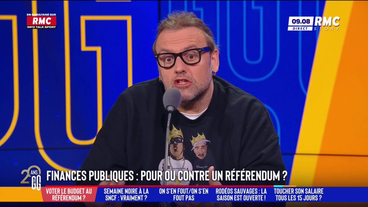 💶 Finances publiques : pour ou contre un référendum ? 🗣️ Bruno Poncet : "Faudrait plutôt m'expliquer pourquoi je touche un salaire et qu'on m'en prend la moitié. Juste comprendre où va l'argent. En fait, Bayrou essaie juste de gagner du temps pour 2027." #GGRMC