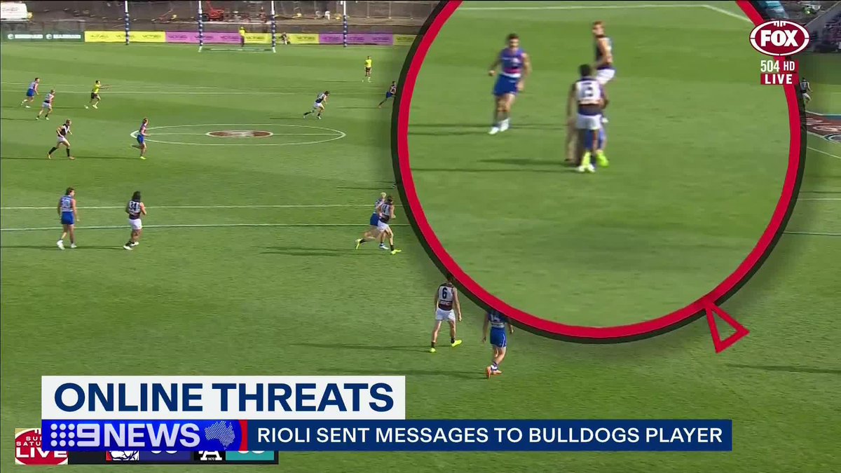 The AFL has made a call on Willie Rioli, after the Port Adelaide forward sent threatening messages to a Bulldogs player. @TomMorris32 #9News