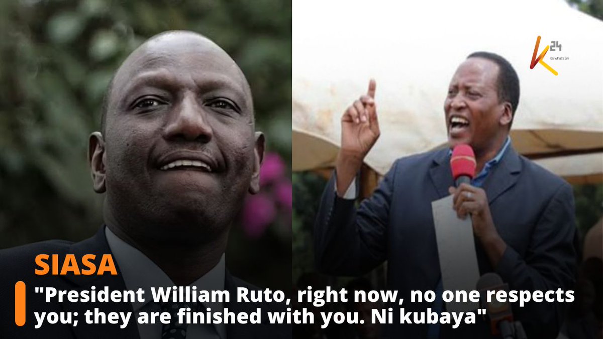 Senator Onyonka - " President William Ruto, right now, no one respects you; they are finished with you. Ni kubaya"
