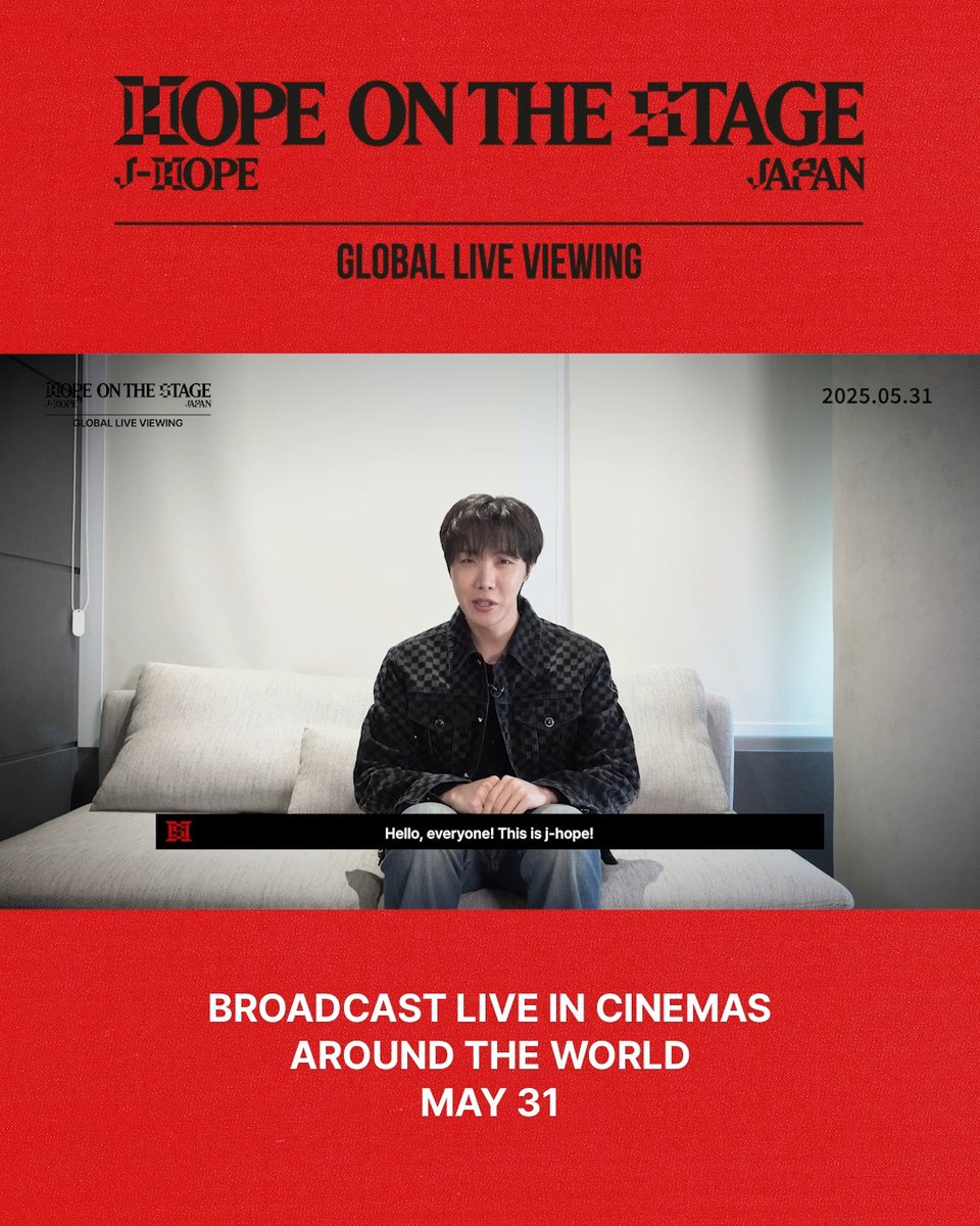 Woots woots! Armys~ Hobi has some words for you! ๐ Hope Tour โHOPE ON THE STAGEโ in JAPAN: LIVE VIEWING is coming to TGV! Stay tuned for our announcement ๐ Broadcast live in TGV - experience j-hopeโs โHOPE ON THE STAGEโ tour finale on TGVโs big screen and let's party together! ๐ฅณ ๐ #CONCERTSatTGV #ARMYatTGV #jhope_TOUR_LIVEVIEWING #์ ์ดํ #Jhope #HOPE_ON_THE_STAGE_TOUR