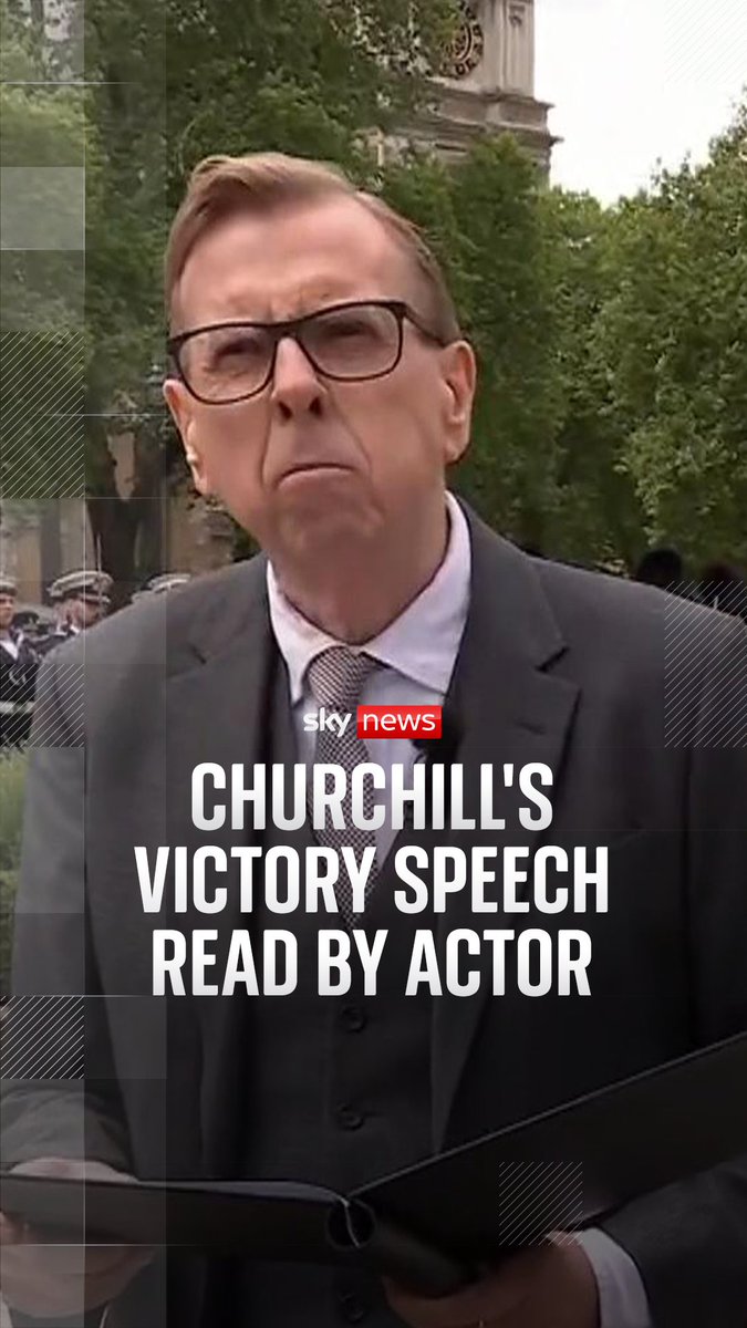 Timothy Spall reads Winston Churchill's speech made as prime minister delivered in the House of Commons and broadcast in London on May 8 1945.