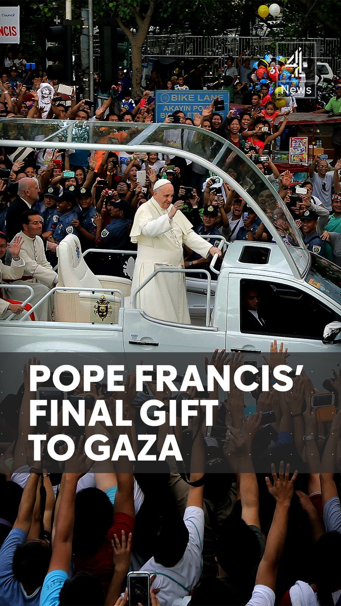 The Popemobile will be turned into a health clinic for children in Gaza. One of Pope Francis’s final wishes was for the car to be gifted to Gazans as a mobile treatment centre. Now, it is to be re-fitted with equipment for diagnosis, examination and other medical treatments.
