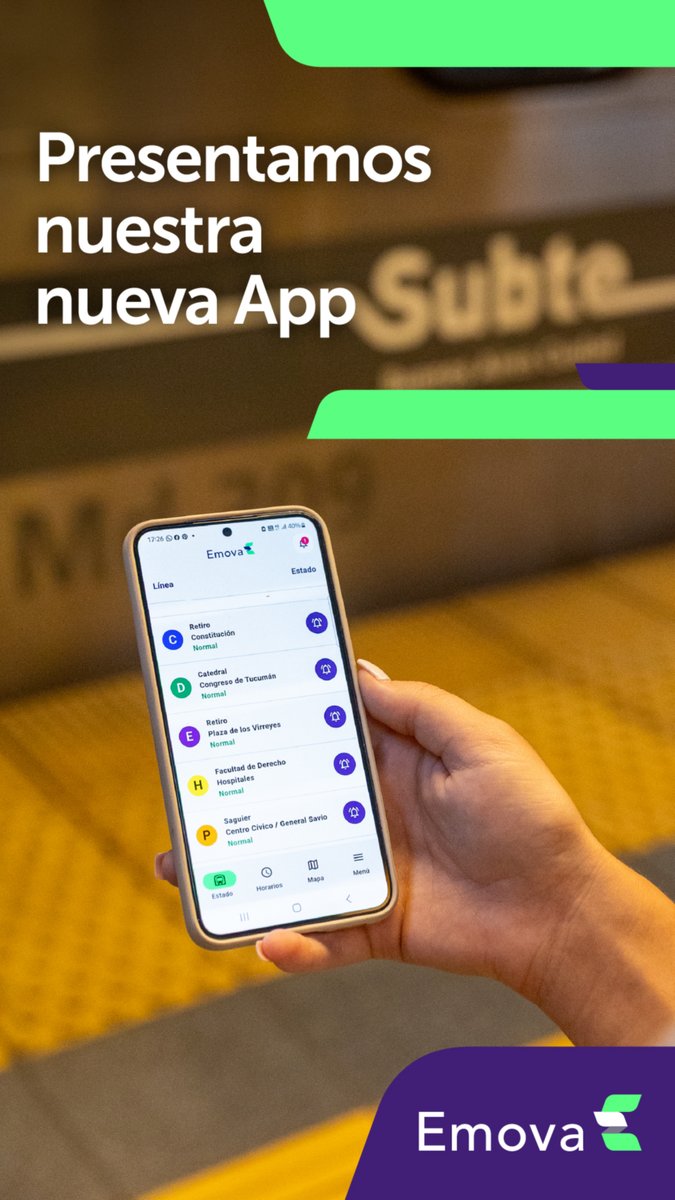 📲 ¡Descargá la nueva App de Emova! Todo lo que necesitás para viajar mejor, en un solo lugar. Disponible para dispositivos Android y iOS.