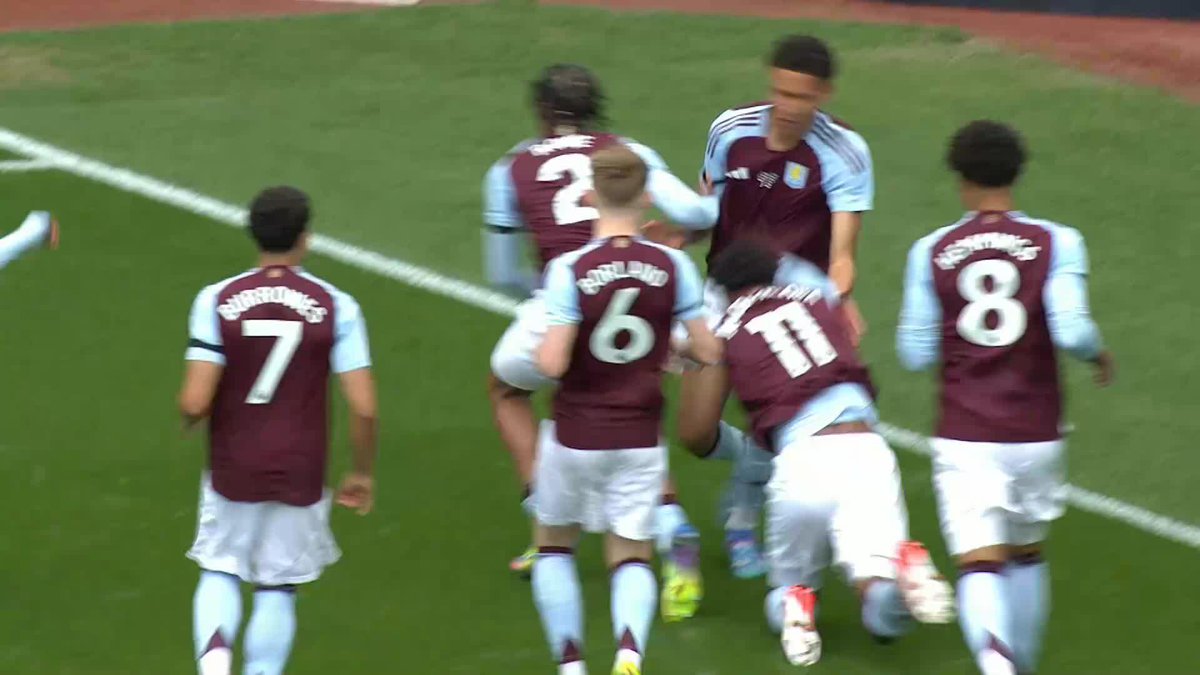 TJ Carroll rises highest to head in for Aston Villa! We've had two goals in the opening three minutes 🤯 #FAYouthCup