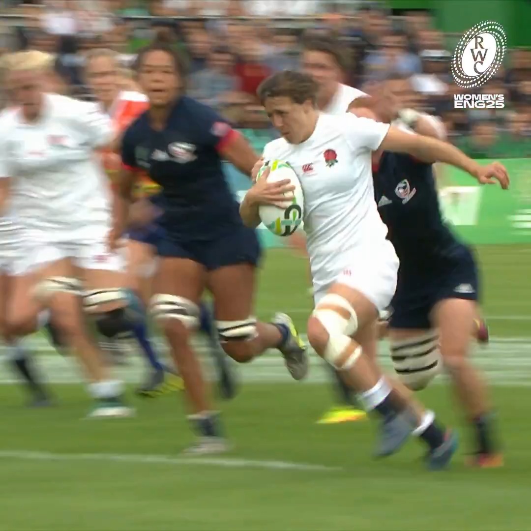 Who's excited for the opening game of #RWC2025? ☝️ The last time Red Roses faced USA Rugby in the Women's Rugby World Cup was at #RWC2017 when England won 47-26