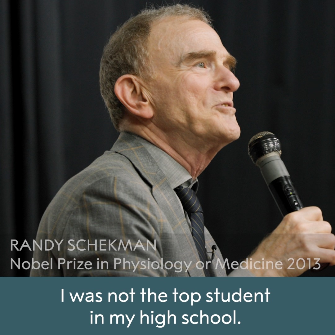 "Getting perfect grades and high marks is not the only thing in life." Randy Schekman on how success and fulfilment is about so much more than having perfect grades. #NobelPrize