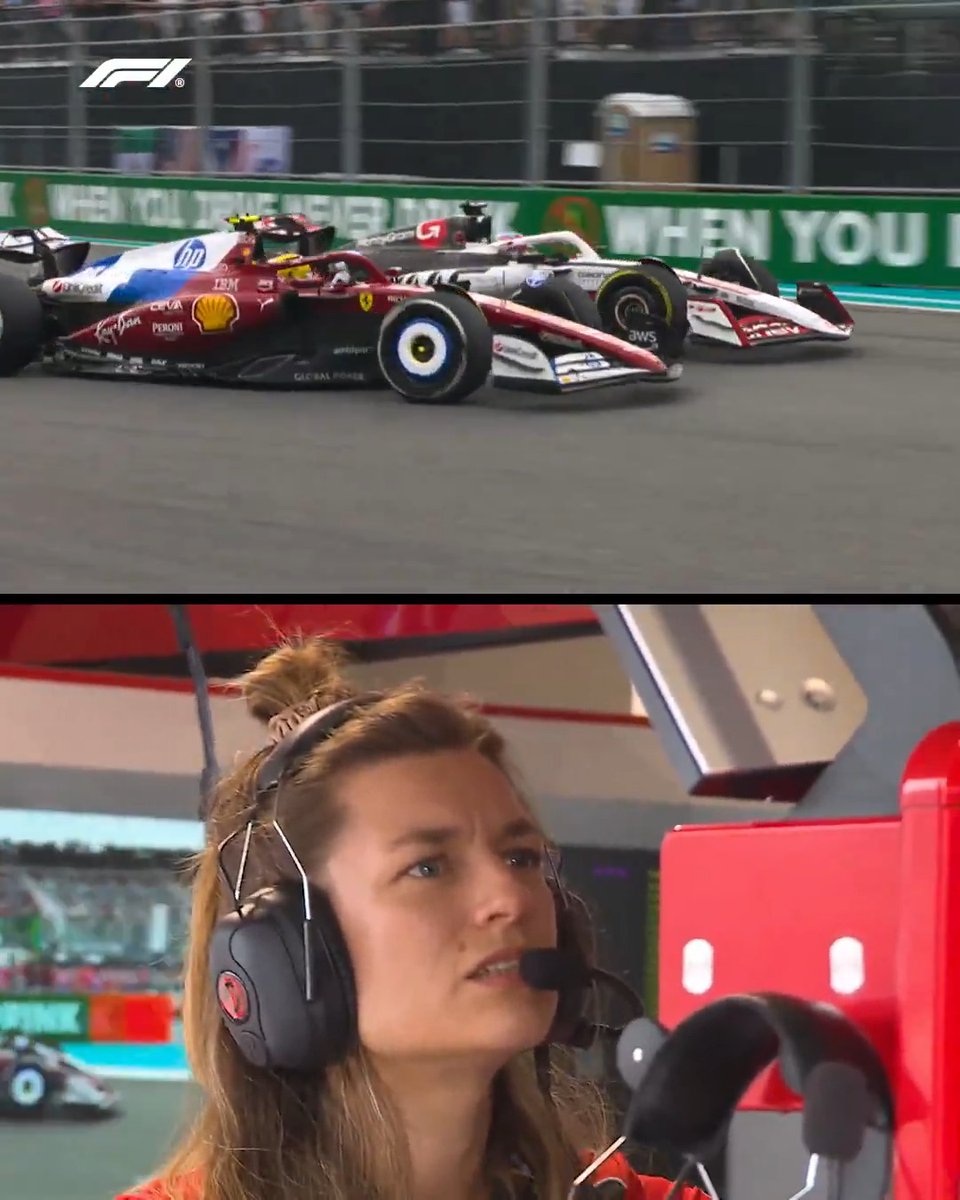 Laura Mueller is us watching *that* battle between Lewis Hamilton and Esteban Ocon ๐ฎโ๐จ #F1 #MiamiGP