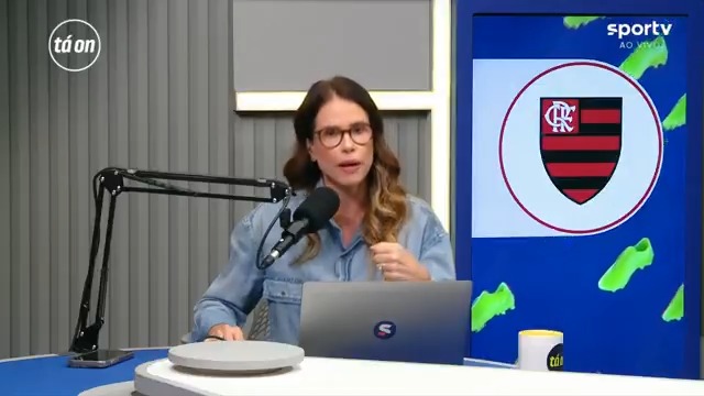 Joanna de Assis cravando no Sportv que Jorginho já assinou o pré-contrato com o Flamengo. 🎥 sportv | ge