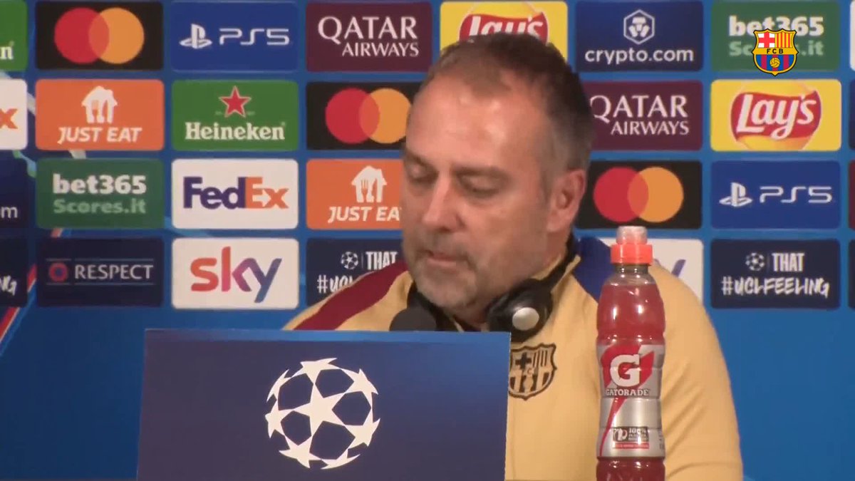 🎙️ HANSI FLICK: "When we started the season, nobody had any idea what we'd achieve up to now...We want to enjoy playing football and we want the fans to enjoy it." #InterBarça UEFA Champions League