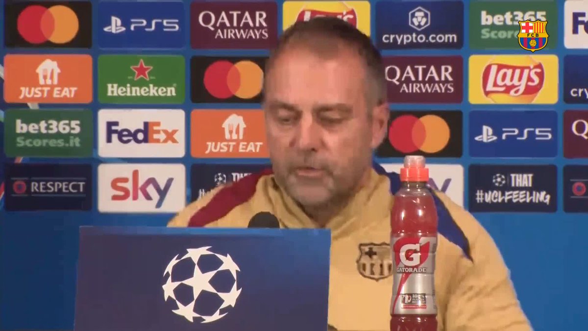 🎙️ HANSI FLICK: "When we need Lewandowski, maybe he can come in." #InterBarça UEFA Champions League