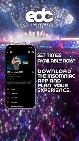 The times are in... 👀📲 Head to the Insomniac App for the official #EDCLV2025 set times now! Head to to start creating your personalized schedules for the weekend!🤳 Drop your schedule in the comments and make a friend. 👀