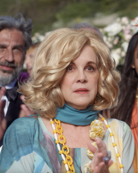 Mother’s bringing extra baggage to Capri. Elizabeth Perkins is Margaret in Another Simple Favor, now streaming on Prime Video.