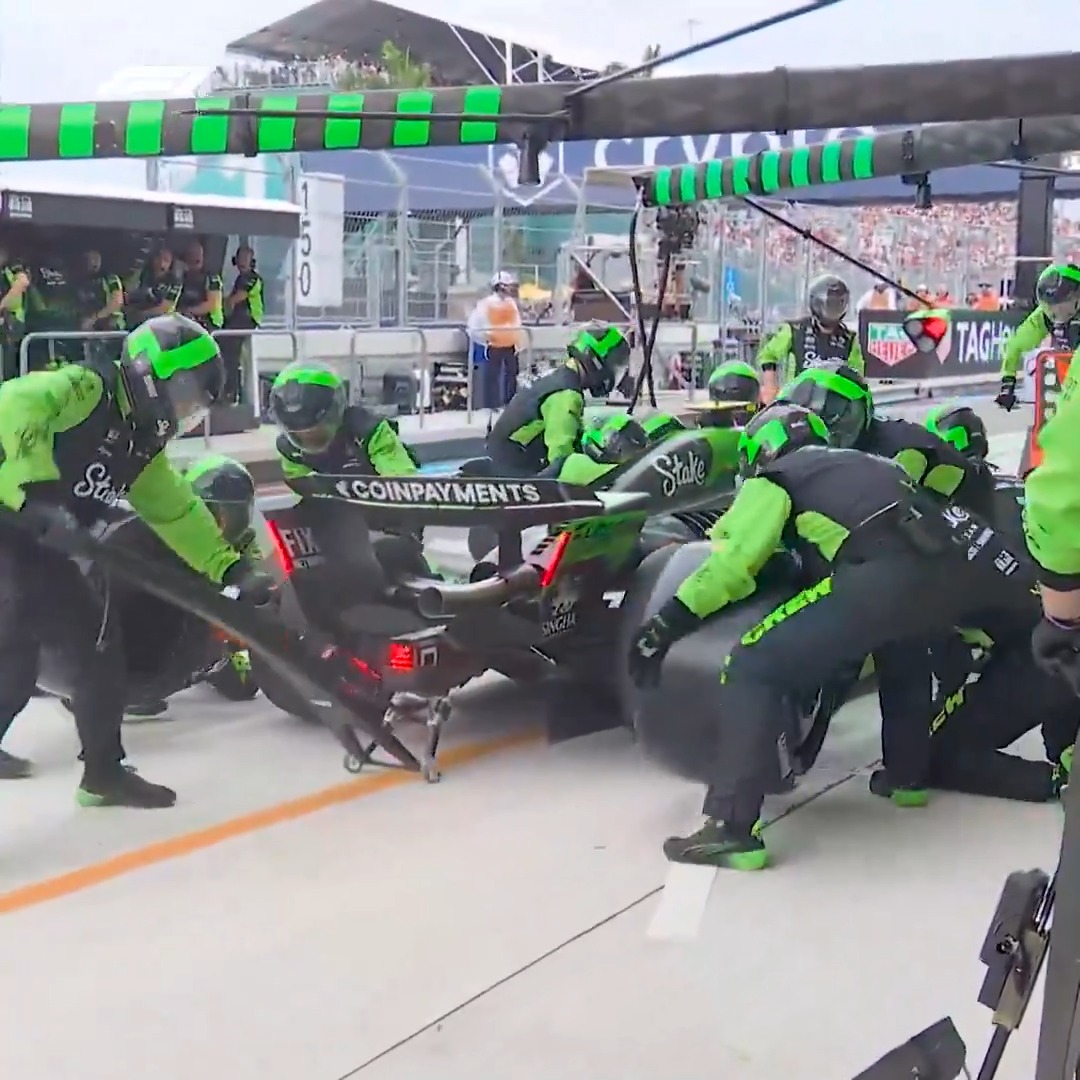 The DHL_Motorsports Fastest Pit Stop goes to Kick Sauber for the first time this season! Take a look at all the pit stop data from the Miami Grand Prix here 👉 #F1 #MiamiGP #MomentsThatDeliver