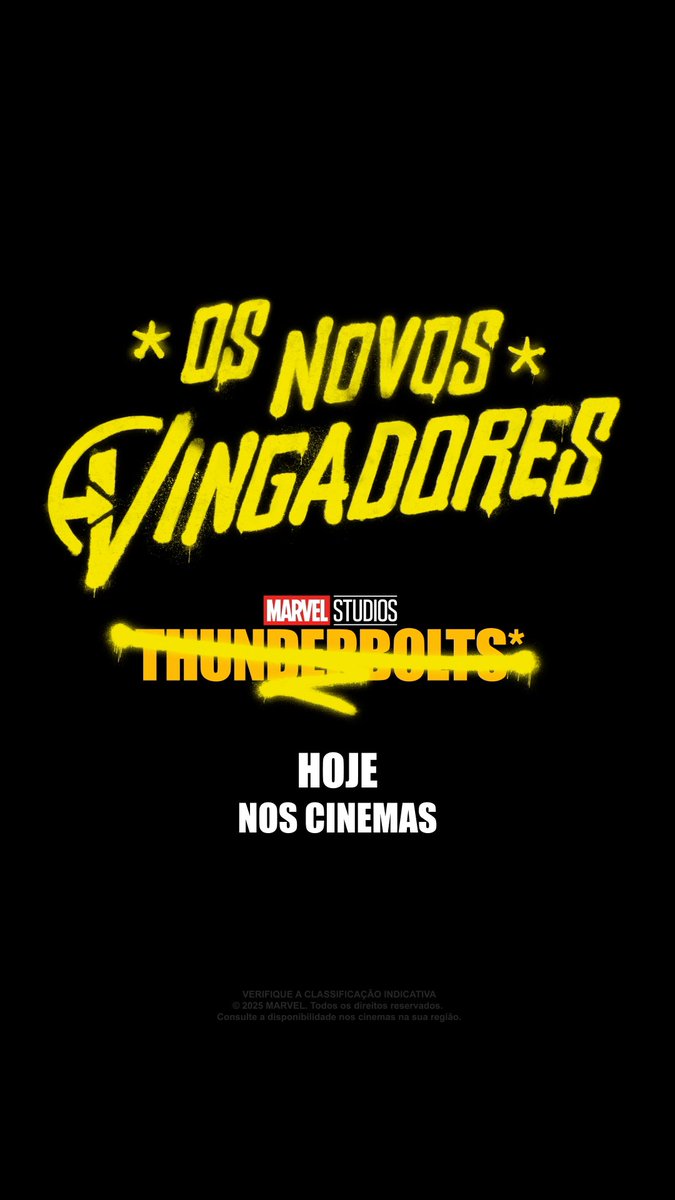 Ei Sam Wilson, agora eles são os Novos Vingadores. #̶T̶h̶u̶n̶d̶e̶r̶b̶o̶l̶t̶s̶* *#OsNovosVingadores, hoje nos cinemas.