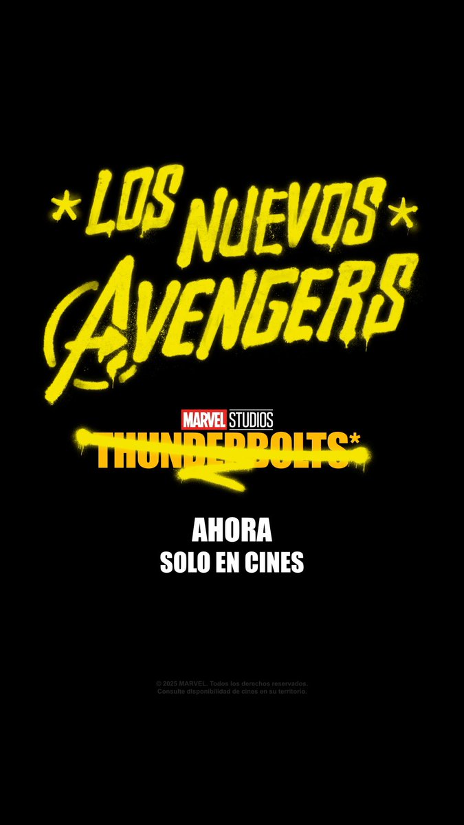 Gracias a Sam Wilson, ahora son Los Nuevos Vengadores. ̶#̶T̶h̶u̶n̶d̶e̶r̶b̶o̶l̶t̶s̶*̶ *#LosNuevosAvengers, ahora solo en cines.